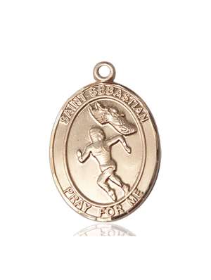 St. Sebastian / Track & Field Medal<br/>7610 Oval, 14kt Gold