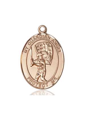 Guardian Angel/Baseball Medal<br/>7700 Oval, 14kt Gold