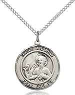 St. Andrew the Apostle Medal<br/>8000 Round, Sterling Silver