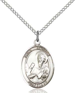 St. Andrew the Apostle Medal<br/>8000 Oval, Sterling Silver