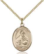 St. Albert the Great Medal<br/>8001 Oval, Gold Filled