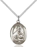 St. Albert the Great Medal<br/>8001 Oval, Sterling Silver