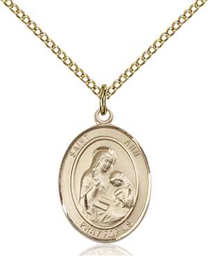 St. Ann Medal<br/>8002 Oval, Gold Filled