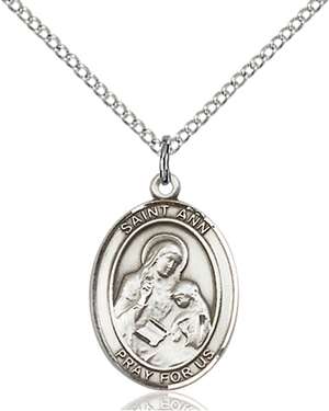 St. Ann Medal<br/>8002 Oval, Sterling Silver