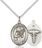 St. Agatha / Nurse Medal<br/>8003 Oval, Sterling Silver