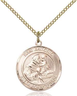 San Antonio Medal<br/>8004 Spanish, Round, Gold Filled