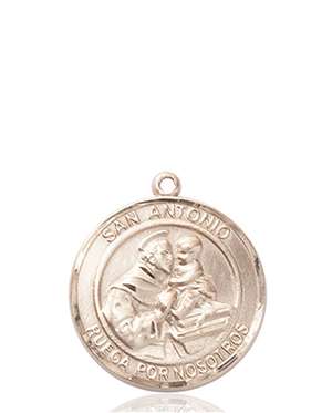 San Antonio Medal<br/>8004 Spanish, Round, 14kt Gold