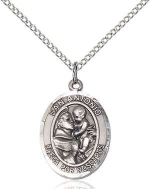 San Antonio Medal<br/>8004 Spanish, Oval, Sterling Silver
