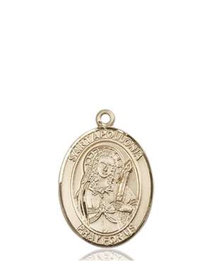 St. Apollonia Medal<br/>8005 Oval, 14kt Gold