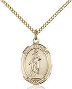 St. Barbara Medal<br/>8006 Oval, Gold Filled