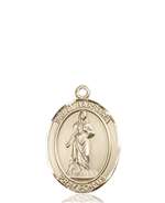 St. Barbara Medal<br/>8006 Oval, 14kt Gold