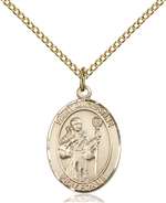 St. Augustine Medal<br/>8007 Oval, Gold Filled