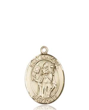 St. Boniface Medal<br/>8009 Oval, 14kt Gold