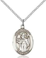 St. Boniface Medal<br/>8009 Oval, Sterling Silver