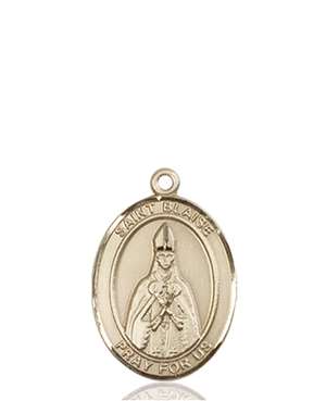 St. Blaise Medal<br/>8010 Oval, 14kt Gold