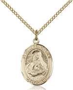 St. Frances Cabrini Medal<br/>8011 Oval, Gold Filled
