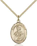 St. Alexander Sauli Medal<br/>8012 Oval, Gold Filled