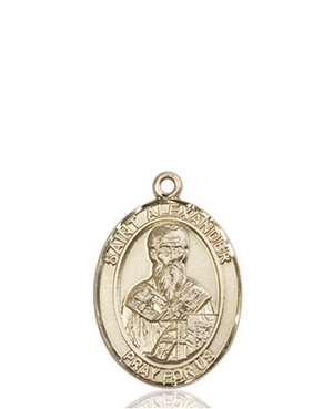 St. Alexander Sauli Medal<br/>8012 Oval, 14kt Gold