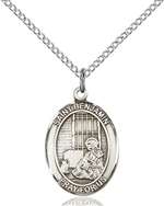 St. Benjamin Medal<br/>8013 Oval, Sterling Silver