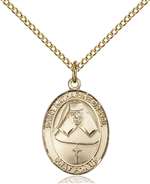 St. Katharine Drexel Medal<br/>8015 Oval, Gold Filled