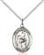 St. Bernadette Medal<br/>8017 Oval, Sterling Silver