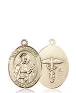 St. Camillus of Lellis / Nurse Medal<br/>8019 Oval, 14kt Gold