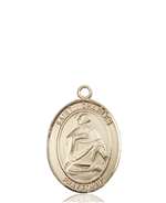 St. Charles Borromeo Medal<br/>8020 Oval, 14kt Gold