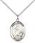 St. Charles Borromeo Medal<br/>8020 Oval, Sterling Silver