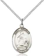 St. Charles Borromeo Medal<br/>8020 Oval, Sterling Silver