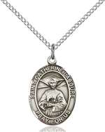 St. Catherine Laboure Medal<br/>8021 Oval, Sterling Silver