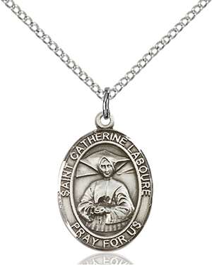 St. Catherine Laboure Medal<br/>8021 Oval, Sterling Silver