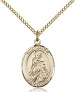St. Daniel Medal<br/>8024 Oval, Gold Filled