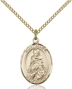 St. Daniel Medal<br/>8024 Oval, Gold Filled