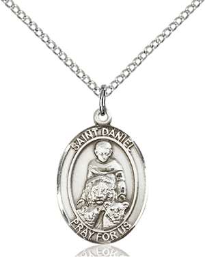 St. Daniel Medal<br/>8024 Oval, Sterling Silver