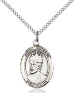 St. Edward the Confessor Medal<br/>8026 Oval, Sterling Silver