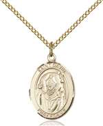 St. David of Wales Medal<br/>8027 Oval, Gold Filled