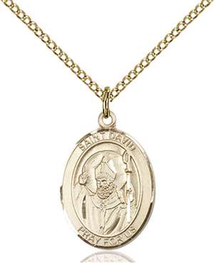 St. David of Wales Medal<br/>8027 Oval, Gold Filled