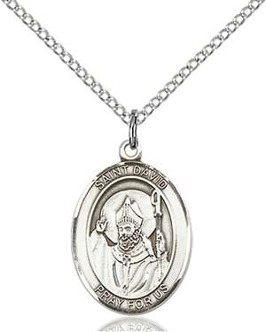 St. David of Wales Medal<br/>8027 Oval, Sterling Silver