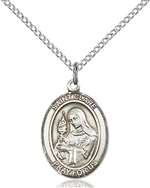 St. Clare of Assisi Medal<br/>8028 Oval, Sterling Silver