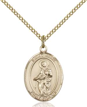 St. Jane of Valois Medal<br/>8029 Oval, Gold Filled