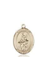 St. Jane of Valois Medal<br/>8029 Oval, 14kt Gold