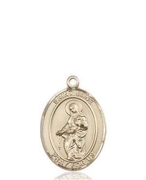 St. Jane of Valois Medal<br/>8029 Oval, 14kt Gold