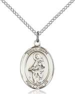 St. Jane of Valois Medal<br/>8029 Oval, Sterling Silver