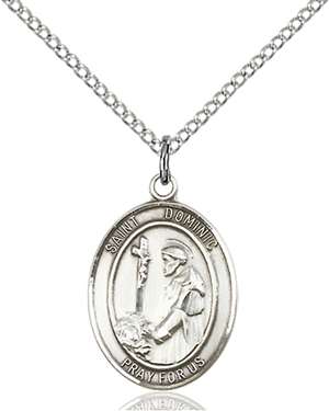 St. Dominic De Guzman Medal<br/>8030 Oval, Sterling Silver