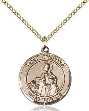 St. Dymphna Medal<br/>8032 Round, Gold Filled