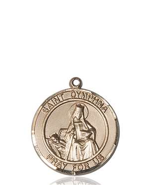St. Dymphna Medal<br/>8032 Round, 14kt Gold