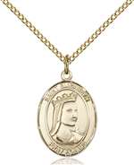 St. Elizabeth of Hungary Medal<br/>8033 Oval, Gold Filled
