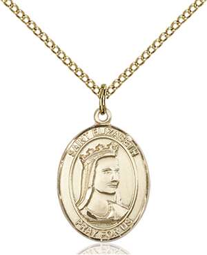 St. Elizabeth of Hungary Medal<br/>8033 Oval, Gold Filled