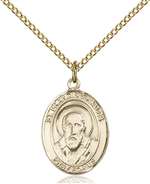 St. Francis De Sales Medal<br/>8035 Oval, Gold Filled