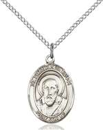 St. Francis De Sales Medal<br/>8035 Oval, Sterling Silver